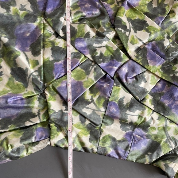 Vintage Green and Purple Floral Sheath Dress - Picture 14 of 15